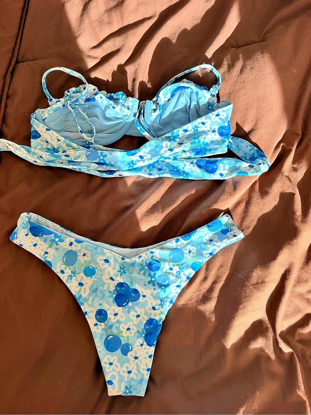 Blackbough Floral Bikini Set in Blue & White Blueberry Set - Picture 2 of 4
